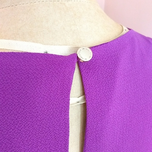 Halston Cocoon Dress Jewel Tone Flutter Sleeve NWT - Picture 4 of 6